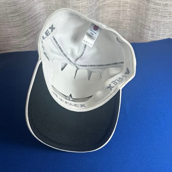 K-Swiss Hat Spell Out Script Logo Strap White Golf Beach Vacation Baseball Cap - Picture 4 of 5
